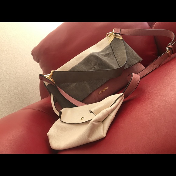 Steve Madden Fold Over Color Block Shoulder Purse - Picture 6 of 14